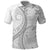 Niue White Sunday Polo Shirt Niuean Lotu Tamaiti Hiapo Pattern - Polynesian Pride