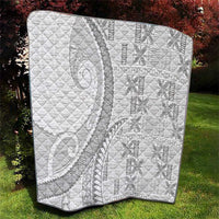 Niue White Sunday Quilt Niuean Lotu Tamaiti Hiapo Pattern - Polynesian Pride