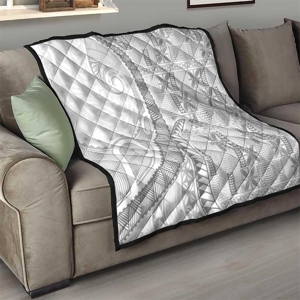 Niue White Sunday Quilt Niuean Lotu Tamaiti Hiapo Pattern - Polynesian Pride