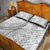 Niue White Sunday Quilt Bed Set Niuean Lotu Tamaiti Hiapo Pattern - Polynesian Pride