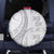 Niue White Sunday Spare Tire Cover Niuean Lotu Tamaiti Hiapo Pattern - Polynesian Pride