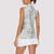 Niue White Sunday Women Sleeveless Polo Shirt Niuean Lotu Tamaiti Hiapo Pattern - Polynesian Pride