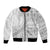 Polynesian White Sunday Bomber Jacket Lotu Tamaiti Melanesian Pattern - Polynesian Pride