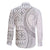 Polynesian White Sunday Family Matching Short Sleeve Bodycon Dress and Hawaiian Shirt Lotu Tamaiti Melanesian Pattern - Polynesian Pride