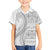 Polynesian White Sunday Family Matching Short Sleeve Bodycon Dress and Hawaiian Shirt Lotu Tamaiti Melanesian Pattern - Polynesian Pride