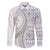 Polynesian White Sunday Family Matching Tank Maxi Dress and Hawaiian Shirt Lotu Tamaiti Melanesian Pattern - Polynesian Pride