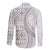 Polynesian White Sunday Family Matching Tank Maxi Dress and Hawaiian Shirt Lotu Tamaiti Melanesian Pattern - Polynesian Pride