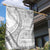 Polynesian White Sunday Garden Flag Lotu Tamaiti Melanesian Pattern - Polynesian Pride