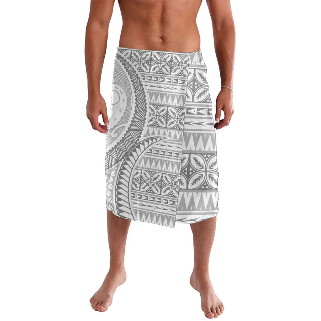 Polynesian White Sunday Lavalava Lotu Tamaiti Melanesian Pattern - Polynesian Pride