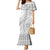 Polynesian White Sunday Mermaid Dress Lotu Tamaiti Melanesian Pattern - Polynesian Pride