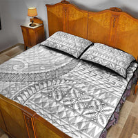 Polynesian White Sunday Quilt Bed Set Lotu Tamaiti Melanesian Pattern - Polynesian Pride