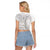 Polynesian White Sunday Raglan Cropped T Shirt Lotu Tamaiti Melanesian Pattern - Polynesian Pride