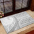 Polynesian White Sunday Rubber Doormat Lotu Tamaiti Melanesian Pattern - Polynesian Pride