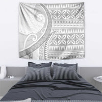 Polynesian White Sunday Tapestry Lotu Tamaiti Melanesian Pattern - Polynesian Pride