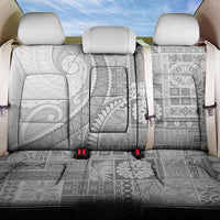 Samoa Siapo White Sunday Back Car Seat Cover Lotu Tamaiti Polynesian White Pattern - Polynesian Pride