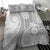 Samoa Siapo White Sunday Bedding Set Lotu Tamaiti Polynesian White Pattern - Polynesian Pride