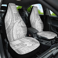 Samoa Siapo White Sunday Car Seat Cover Lotu Tamaiti Polynesian White Pattern - Polynesian Pride
