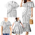 Samoa Siapo White Sunday Family Matching Mermaid Dress and Hawaiian Shirt Lotu Tamaiti Polynesian White Pattern - Polynesian Pride