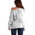 Samoa Siapo White Sunday Off Shoulder Sweater Lotu Tamaiti Polynesian White Pattern - Polynesian Pride