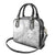 Samoa Siapo White Sunday Shoulder Handbag Lotu Tamaiti Polynesian White Pattern - Polynesian Pride