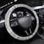 Samoa Siapo White Sunday Steering Wheel Cover Lotu Tamaiti Polynesian White Pattern - Polynesian Pride