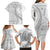 Tokelau White Sunday Family Matching Long Sleeve Bodycon Dress and Hawaiian Shirt Lotu Tamaiti Ngatu Tokelau Feletoa Manulua - Polynesian Pride