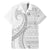 Tokelau White Sunday Family Matching Mermaid Dress and Hawaiian Shirt Lotu Tamaiti Ngatu Tokelau Feletoa Manulua - Polynesian Pride