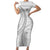 Tokelau White Sunday Family Matching Short Sleeve Bodycon Dress and Hawaiian Shirt Lotu Tamaiti Ngatu Tokelau Feletoa Manulua - Polynesian Pride