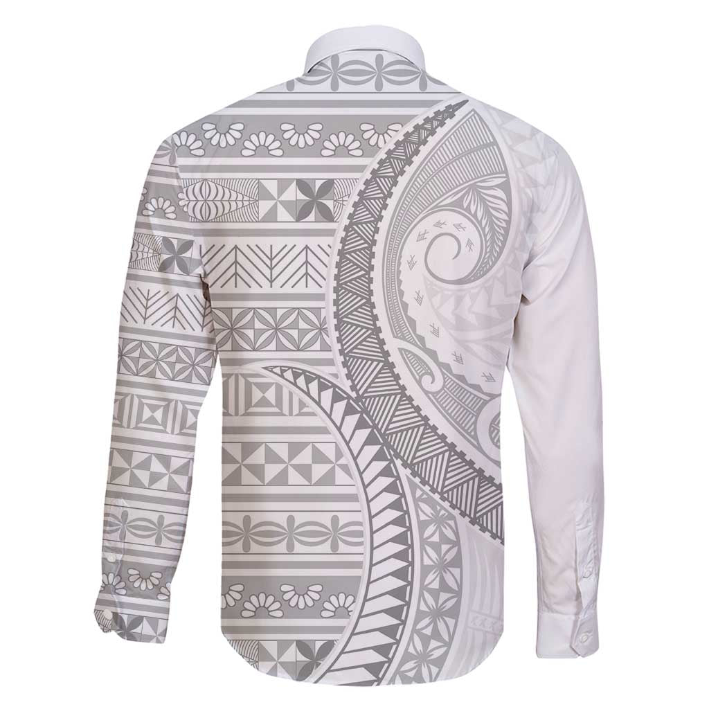 Tokelau White Sunday Family Matching Summer Maxi Dress and Hawaiian Shirt Lotu Tamaiti Ngatu Tokelau Feletoa Manulua - Polynesian Pride