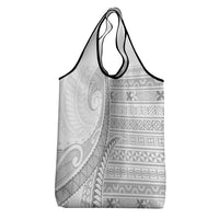 Tokelau White Sunday Grocery Bag Lotu Tamaiti Ngatu Tokelau Feletoa Manulua - Polynesian Pride