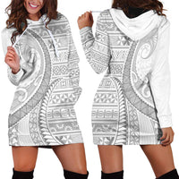 Tokelau White Sunday Hoodie Dress Lotu Tamaiti Ngatu Tokelau Feletoa Manulua - Polynesian Pride