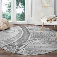 Tokelau White Sunday Round Carpet Lotu Tamaiti Ngatu Tokelau Feletoa Manulua - Polynesian Pride