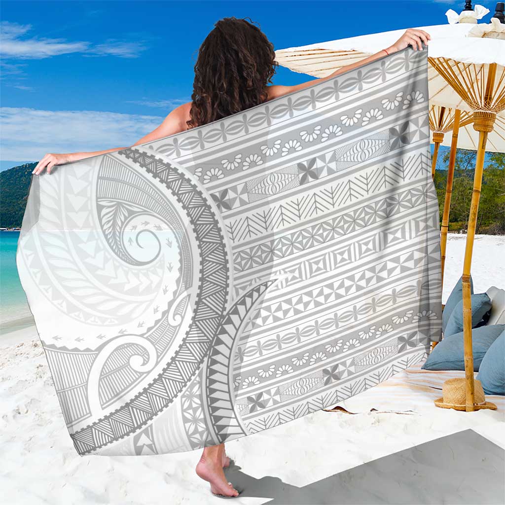 Tokelau White Sunday Sarong Lotu Tamaiti Ngatu Tokelau Feletoa Manulua - Polynesian Pride