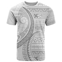 Tokelau White Sunday T Shirt Lotu Tamaiti Ngatu Tokelau Feletoa Manulua - Polynesian Pride