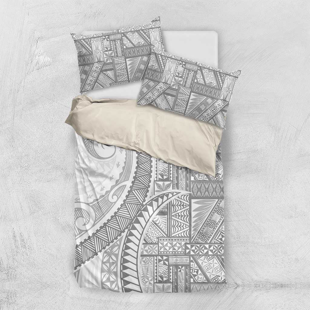 Tonga White Sunday Bedding Set Lotu Tamaiti Ngatu Tribal - Polynesian Pride