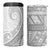 Tonga White Sunday 4 in 1 Can Cooler Tumbler Lotu Tamaiti Ngatu Tribal - Polynesian Pride
