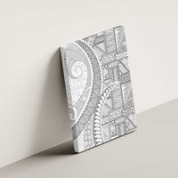 Tonga White Sunday Canvas Wall Art Lotu Tamaiti Ngatu Tribal - Polynesian Pride