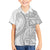 Tonga White Sunday Family Matching Short Sleeve Bodycon Dress and Hawaiian Shirt Lotu Tamaiti Ngatu Tribal - Polynesian Pride