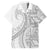 Tonga White Sunday Family Matching Tank Maxi Dress and Hawaiian Shirt Lotu Tamaiti Ngatu Tribal - Polynesian Pride