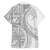 Tonga White Sunday Family Matching Tank Maxi Dress and Hawaiian Shirt Lotu Tamaiti Ngatu Tribal - Polynesian Pride