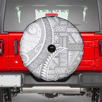 Tonga White Sunday Spare Tire Cover Lotu Tamaiti Ngatu Tribal - Polynesian Pride