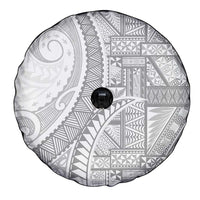 Tonga White Sunday Spare Tire Cover Lotu Tamaiti Ngatu Tribal - Polynesian Pride