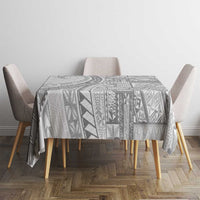 Tonga White Sunday Tablecloth Lotu Tamaiti Ngatu Tribal - Polynesian Pride
