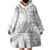 Tonga White Sunday Wearable Blanket Hoodie Lotu Tamaiti Ngatu Tribal - Polynesian Pride