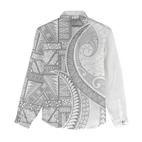 Tonga White Sunday Women Casual Shirt Lotu Tamaiti Ngatu Tribal - Polynesian Pride