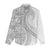 Tonga White Sunday Women Casual Shirt Lotu Tamaiti Ngatu Tribal - Polynesian Pride