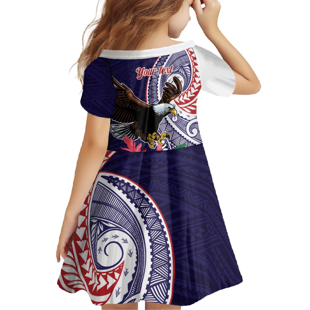 American Samoa Bald Eagle Personalized Family Matching Tank Maxi Dress and Hawaiian Shirt Polynesian Teuila Flowers - Polynesian Pride