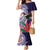 American Samoa Bald Eagle Personalized Mermaid Dress Polynesian Teuila Flowers - Polynesian Pride