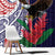 American Samoa Bald Eagle Personalized Window Curtain Polynesian Teuila Flowers - Polynesian Pride