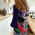 American Samoa Bald Eagle Personalized Women Casual Shirt Polynesian Teuila Flowers - Polynesian Pride